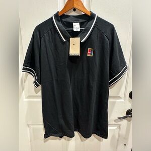 Nike Tennis Court Heritage Polo Shirt Black Men’s XL FQ2101-010 NEW
